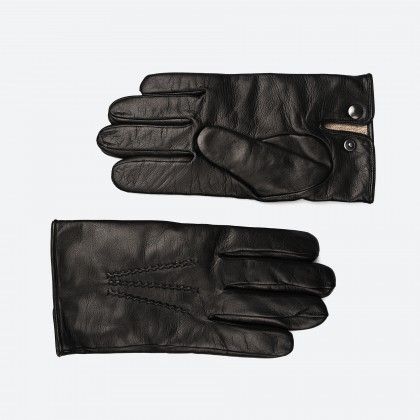 Premium Leather Black Gloves Trabes
