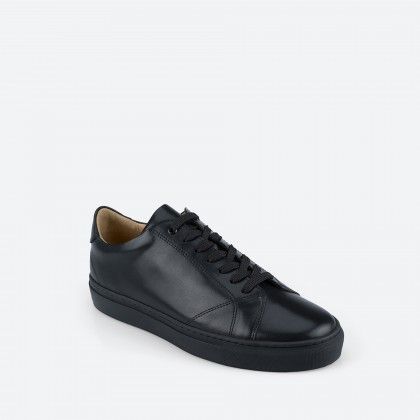 Black leather sneakers  SYDNEY
