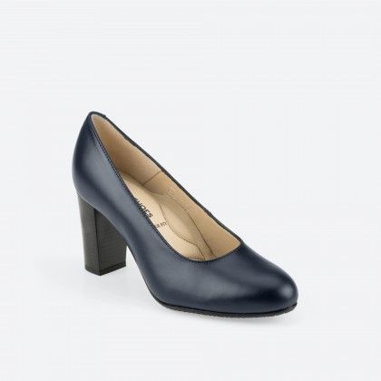 Scarpe con tacco Pianta larga navy  per Donna - OSLO Pianta larga